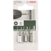 Биты Bosch PH1, PH2, PH3, 25мм набор 3шт