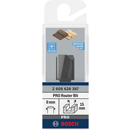 Фреза пазова Bosch Professional з двома лезами Std S8 D15 L20