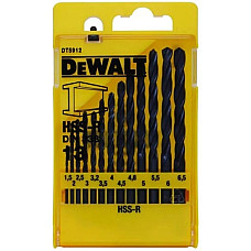 Набір свердел по металу DeWalt HSS-R, 1.5-6.5мм, кейс, 13шт