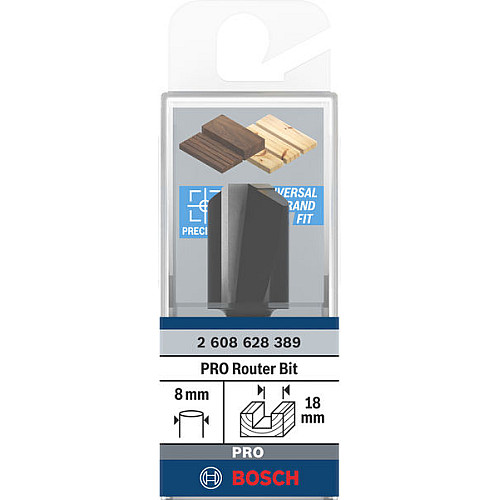 Фреза пазова Bosch Professional з двома лезами Std S8 D18 L25