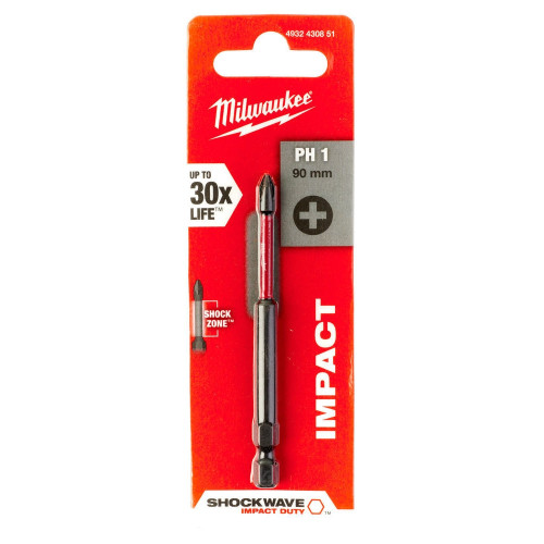 Біти Milwaukee Shockwave, PH1х90мм, 1шт