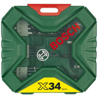 Набір свердел та біт Bosch Professional X-Line, кейс, 34шт