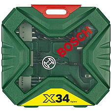 Набір свердел та біт Bosch Professional X-Line, кейс, 34шт
