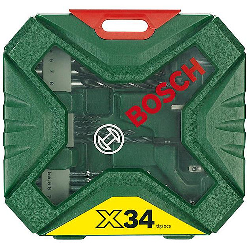 Набір свердел та біт Bosch Professional X-Line, кейс, 34шт