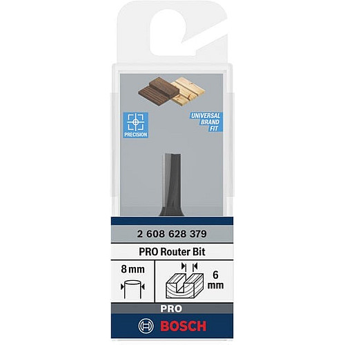 Фреза пазова Bosch Professional з двома лезами Std S8 D6 L16
