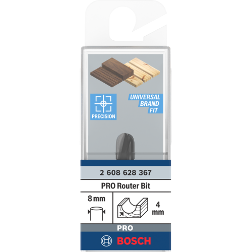 Фреза галтельна Bosch Professional Std S8 R4 D8 L9.2