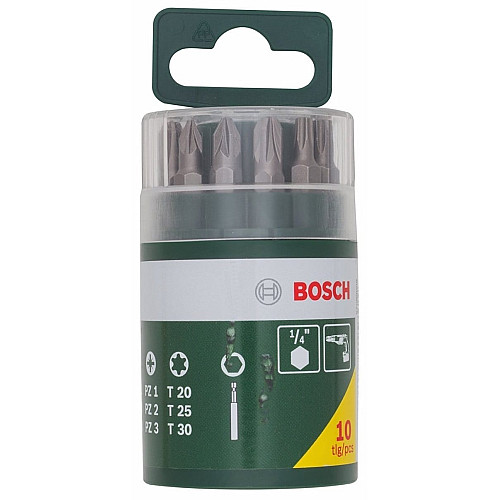 Біти Bosch Professional бітотримач, PH,PZ,T, 25мм, кейс, набір 9шт