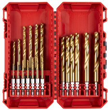 Набір свердел по металу Milwaukee RedHEX Shockwave HSS-TiN, 2-10мм, кейс, 19шт