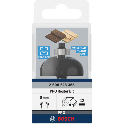 Фреза галтельна Bosch Professional Std S8 R12 D36.7 L16