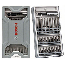 Біти Bosch Professional Mini X-Line Extra Hard, магнітний бітотримач, PH,PZ,T, кейс, набір 25шт