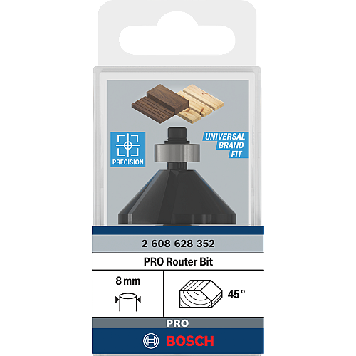 Фреза фасонна Bosch Professional Std S8 D11 L15 45°