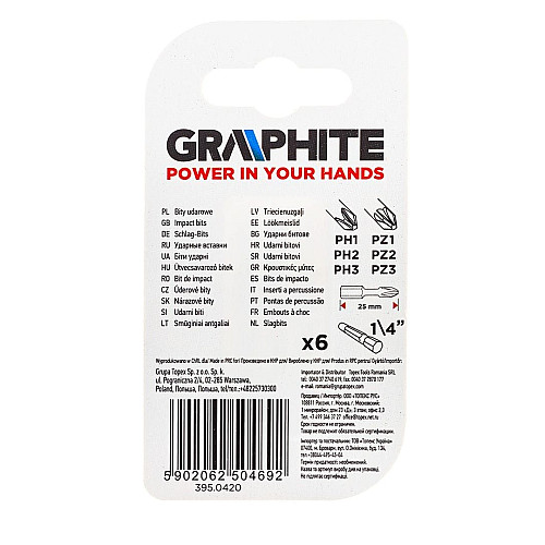 Біти GRAPHITE 1/4