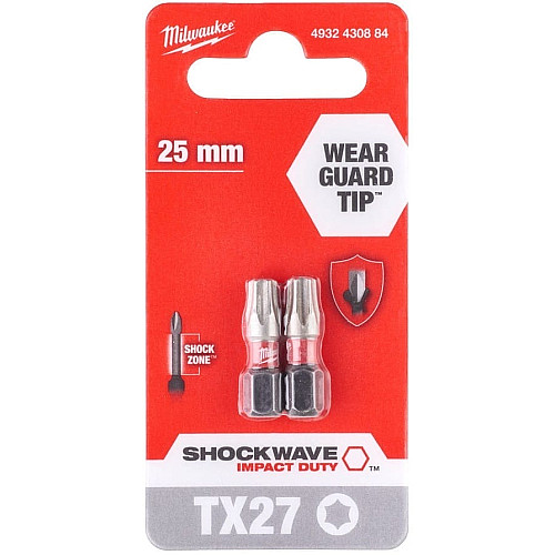 Біти Milwaukee Shockwave, TX27х25мм, набір 2шт