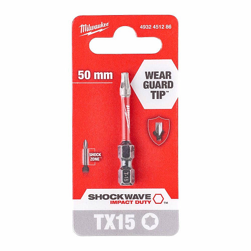 Бита Milwaukee Shockwave, Torx T15х50мм