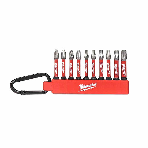 Біти Milwaukee Shockwave carabiner, сталь, набір 10шт