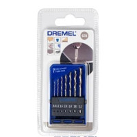 Набор сверл по металлу Dremel 628, HSS, 0.8-3мм, кейс, 7шт