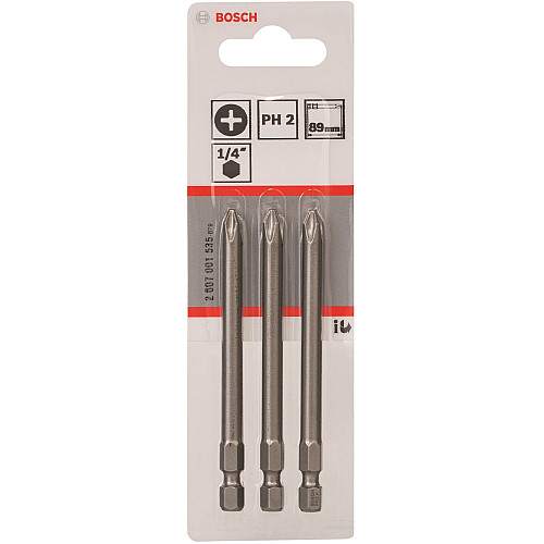 Біти Bosch Professional Extra-Hart PH2, 89мм, 3шт