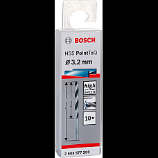 Свердло по металу Bosch Professional HSS-PointTeQ, 3.2х36х65мм, 10шт