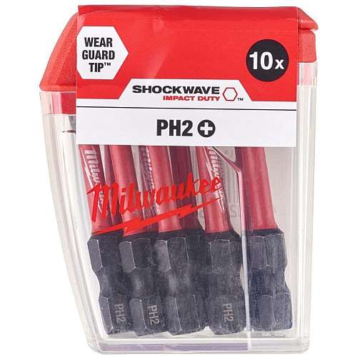 Біти Milwaukee Shockwave PH2х50мм, набір 10шт