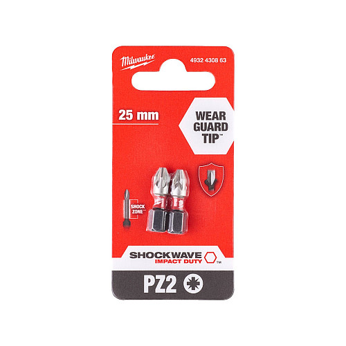 Біти Milwaukee Shockwave, PZх25мм, набір 2шт