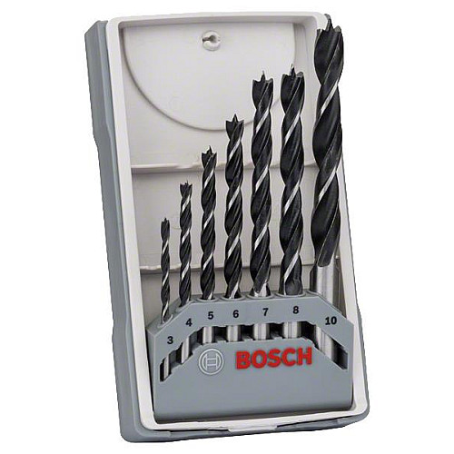 Набір свердел по дереву Bosch Professional X-Pro Line, 3-10мм, кейс, 7шт