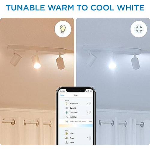 Светильник точечный накладной умный WiZ IMAGEO Spots, 3х5W, 2200-6500K, RGB, Wi-Fi, белый