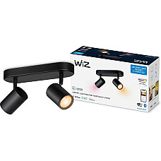 Світильник точковий накладний розумний WiZ IMAGEO Spots, 2х5W, 2200-6500K, RGB, Wi-Fi, чорний