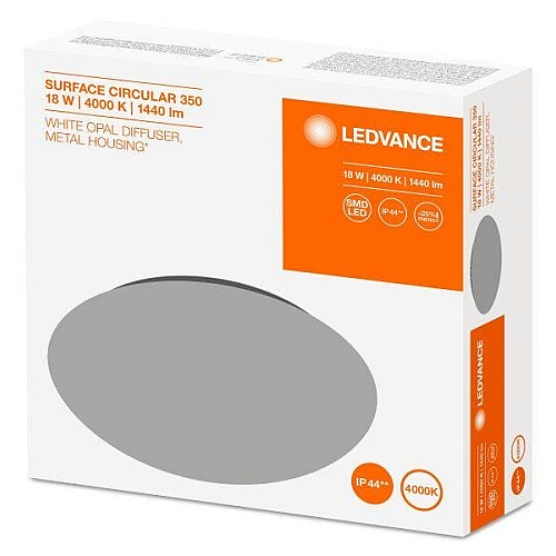 Светильник накладной LEDVANCE SF CIRCULAR LED 18Вт 1440Лм 4000K 350мм IP44 белый