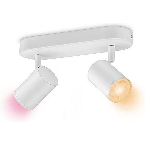Светильник точечный накладной умный WiZ IMAGEO Spots, 2х5W, 2200-6500K, RGB, Wi-Fi, белый