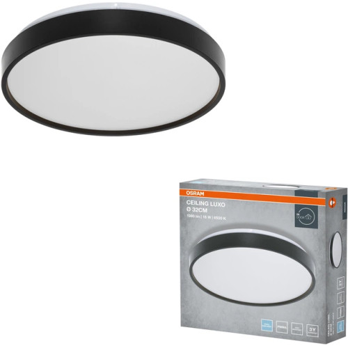 Світильник накладний OSRAM CEILING LUXO 18Вт 6500К чорний