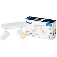 Світильник точковий накладний розумний WiZ IMAGEO Spots, 2х5W, 2200-6500K, RGB, Wi-Fi, білий
