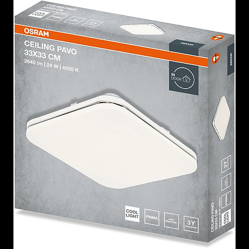 Світильник накладний OSRAM CEILING PAVO 330мм Square 24Вт 4000K