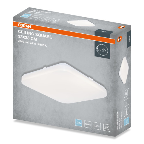 Світильник накладний OSRAM CEILING SQUARE 24Вт 6500K 1920Лм