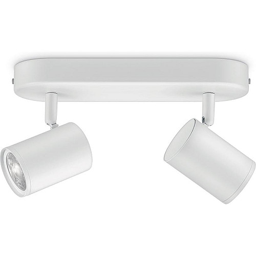 Светильник точечный накладной умный WiZ IMAGEO Spots, 2х5W, 2200-6500K, RGB, Wi-Fi, белый