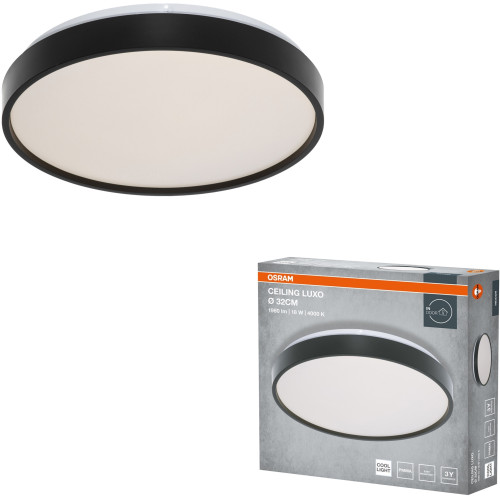 Світильник накладний OSRAM CEILING LUXO 18Вт 4000К чорний