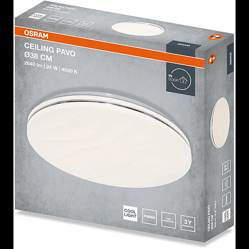 Світильник накладний OSRAM CEILING PAVO 380мм Round 24Вт 4000K