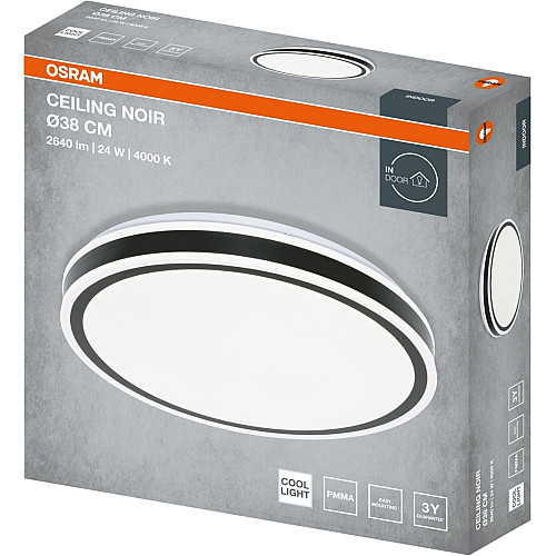 Світильник накладний OSRAM CEILING NOIR 380мм Round 24Вт 4000K