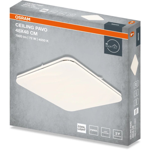 Світильник накладний OSRAM CEILING PAVO 480мм  Square 72Вт 4000K