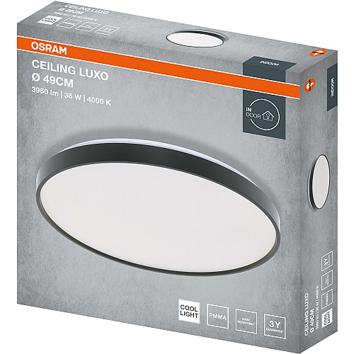 Світильник накладний OSRAM CEILING LUXO 36Вт 4000К чорний