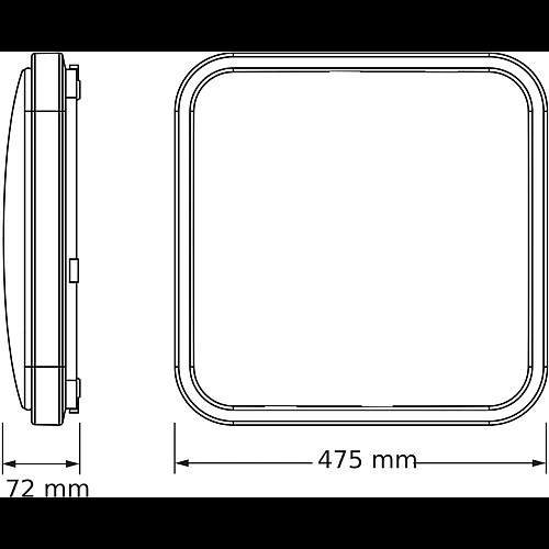 Світильник накладний OSRAM CEILING SKYNE 480мм  Square 72Вт 4000K