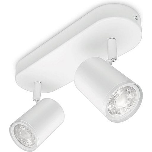Светильник точечный накладной умный WiZ IMAGEO Spots, 2х5W, 2200-6500K, RGB, Wi-Fi, белый