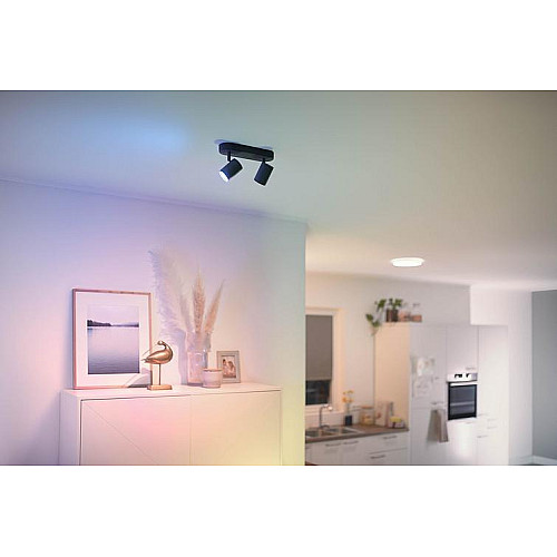 Светильник точечный накладной умный WiZ IMAGEO Spots, 2х5W, 2200-6500K, RGB, Wi-Fi, черный