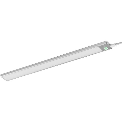 Світильник з акумулятором LEDVANCE LINEAR FLAT 3.2Вт 3000/4000/6500К 200Лм 400мм 1500мА•год димується датчик руху USB-A > USB-С сірий