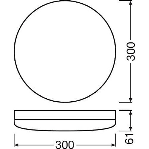 Світильник накладний LEDVANCE SF COMPACT LED 24Вт 1920Лм 4000K 300мм IP65 білий