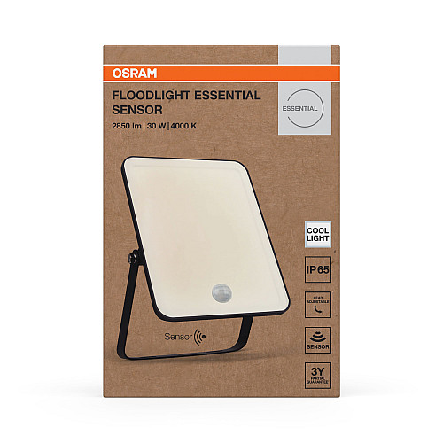 Прожектор OSRAM ECO 30Вт 2850Лм 4000K датчик руху чорний