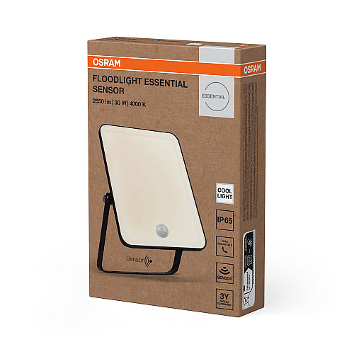 Прожектор OSRAM ECO 30Вт 2850Лм 4000K датчик руху чорний