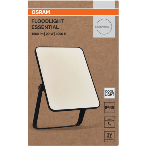 Прожектор OSRAM ESSENTIAL 20Вт 1900Лм 4000K чорний
