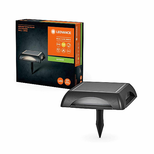 Светильник автономный LEDVANCE ENDURA STYLE SQUARE SOLAR UTILI 1.2Вт 3000K 60Лм черный