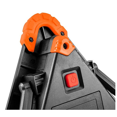 Прожектор на батарейках Neo Tools, треугольный, ААх4, 22x220x45мм, 800лм, 10Вт, 3 функции освещения, белый/красный свет.