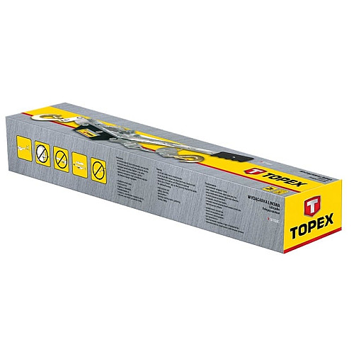 Лебідка канатна TOPEX, з храповим гальмом, до 2т, висота підйому 2.5м, трос 2.5м, вага 3.1кг